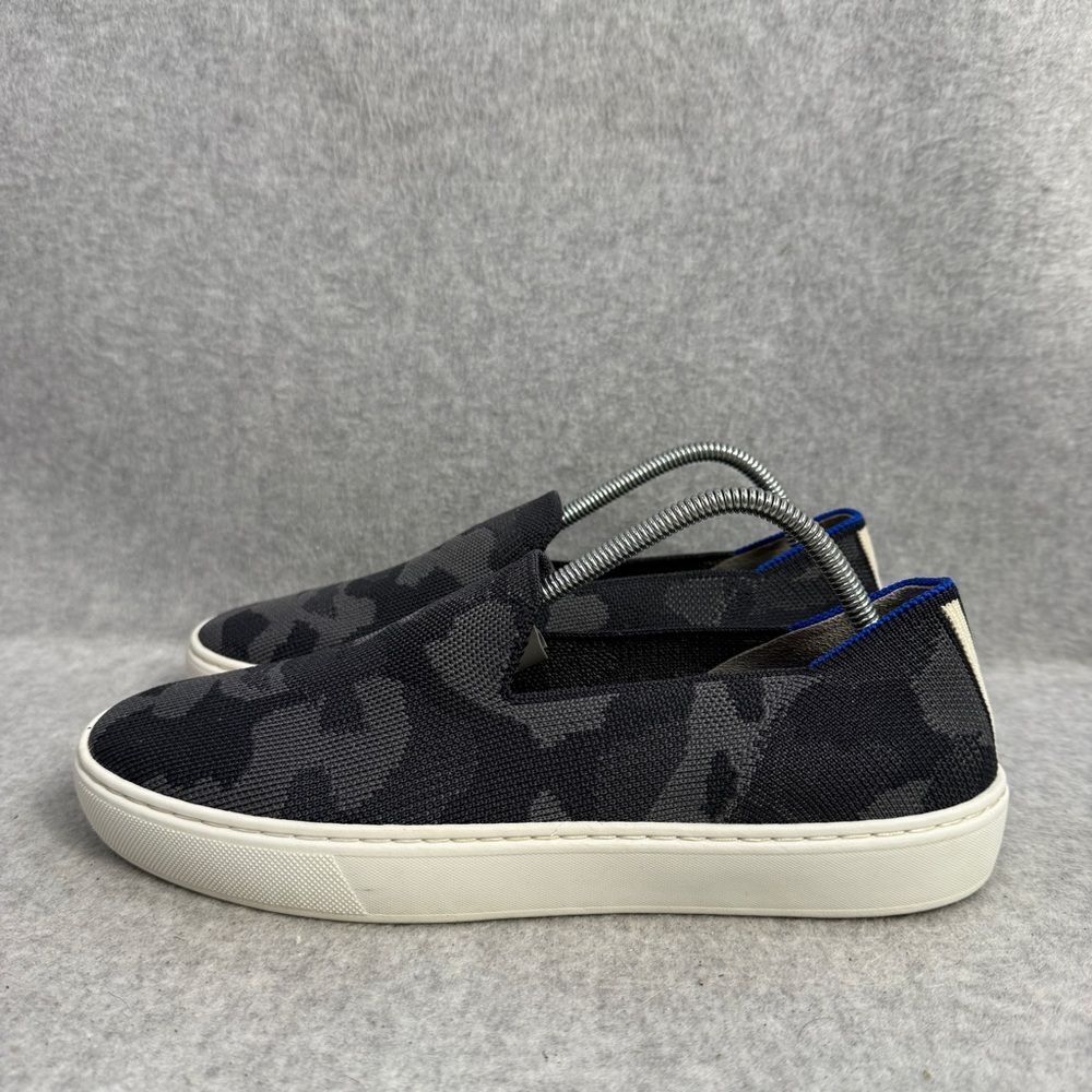 Rothys Shoes Womens Size 8 Black & Grey Camo Slip On Comfort Casual Sneakers